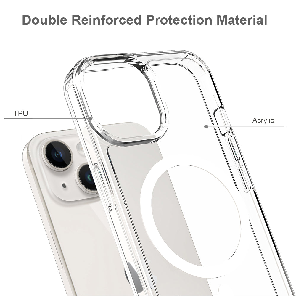 iPhone 15 1.5mm Anti-Scratch Clear Magnetic Case