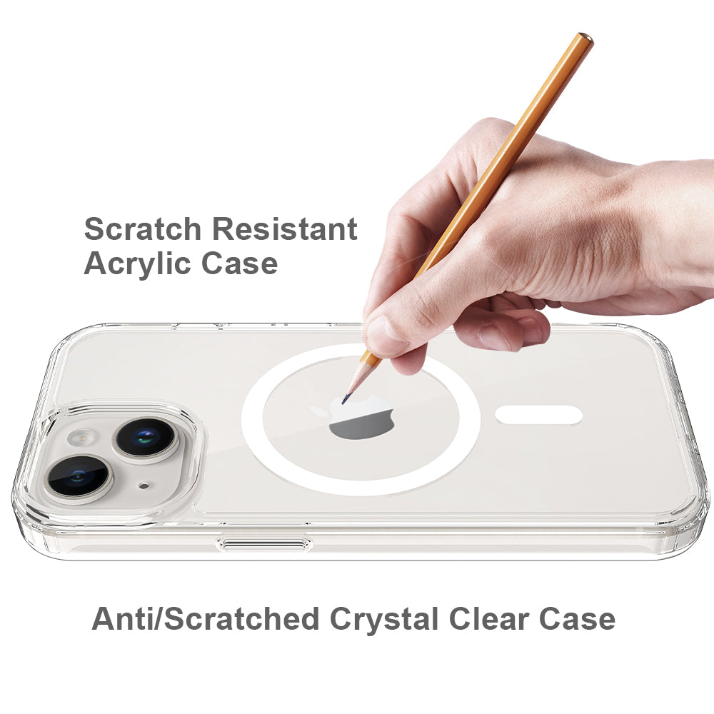 iPhone 15 1.5mm Anti-Scratch Clear Magnetic Case
