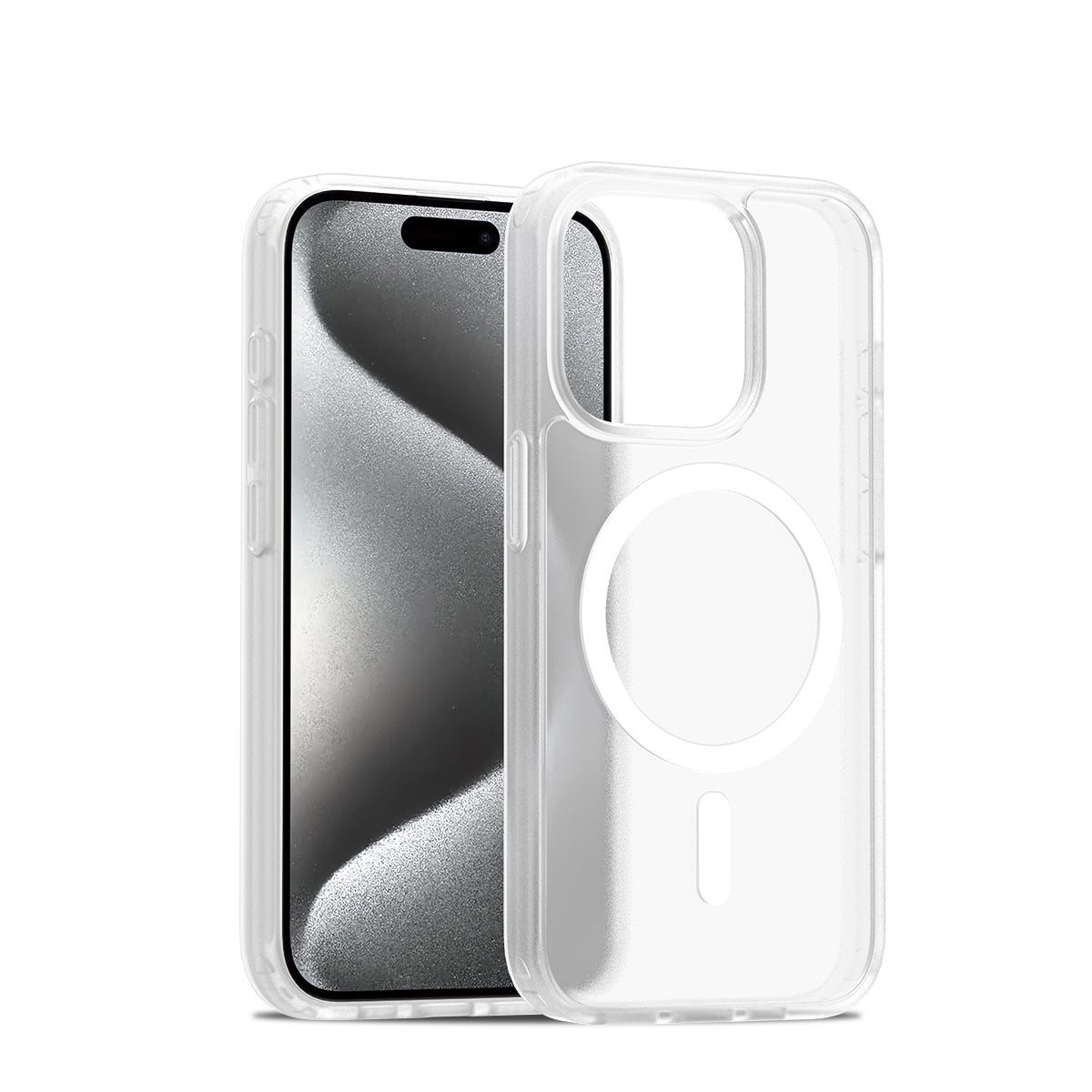 iPhone 15 Pro Matte Frosted Translucent Magnetic Case