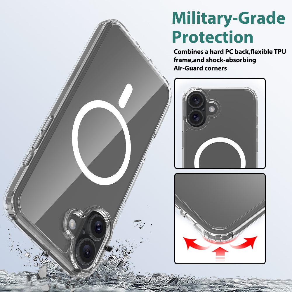 iPhone 16 Plus 1.5mm Anti-Scratch Clear Magnetic Case