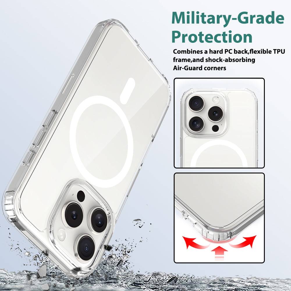 iPhone 16 Pro 1.5mm Anti-Scratch Clear Magnetic Case