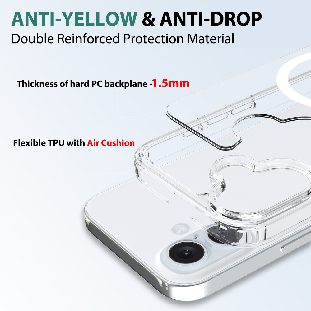 iPhone 16 1.5mm Anti-Scratch Clear Magnetic Case