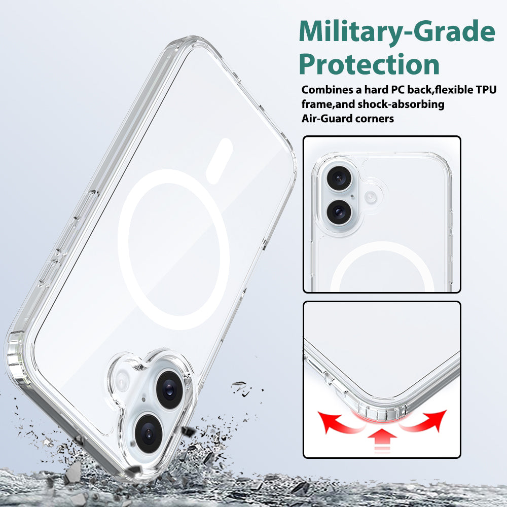 iPhone 16 1.5mm Anti-Scratch Clear Magnetic Case