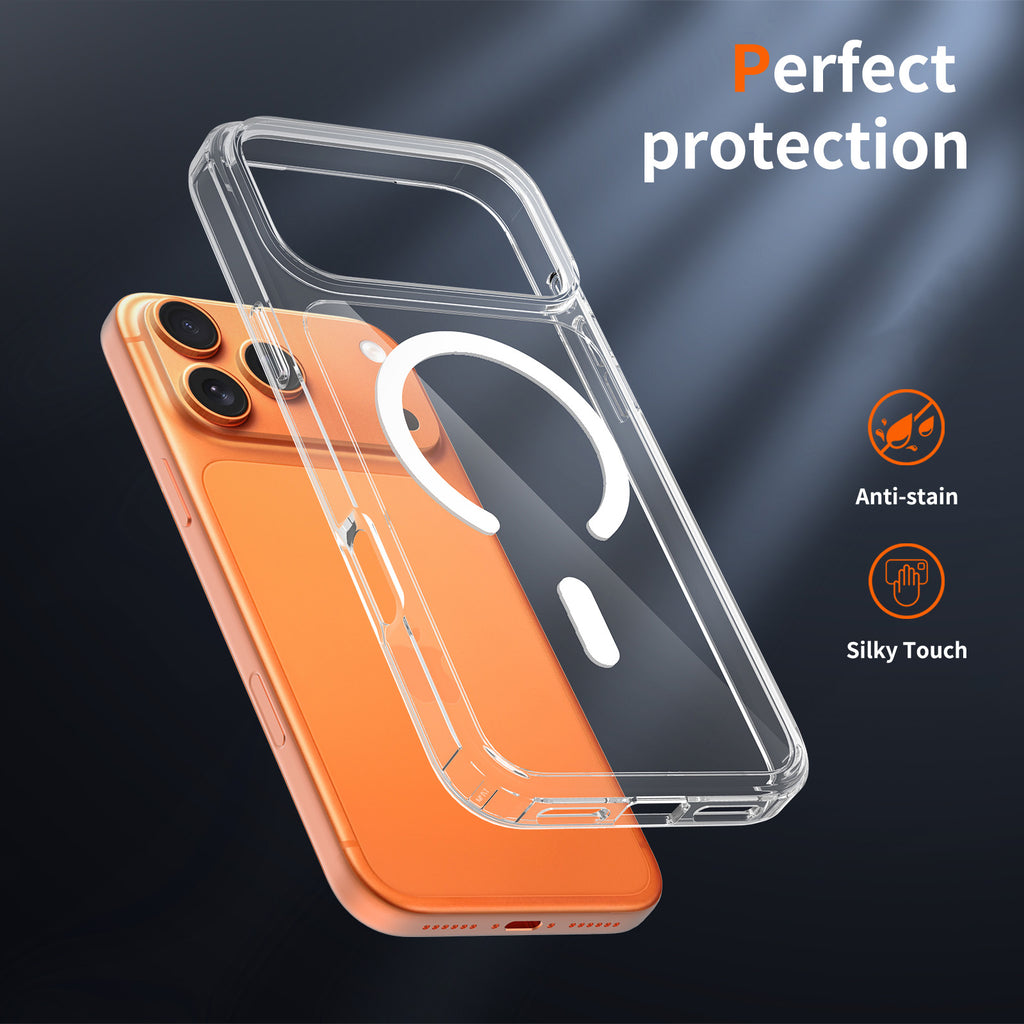 iPhone 17 Pro Max 1.5mm Anti-Scratch Clear Magnetic Case