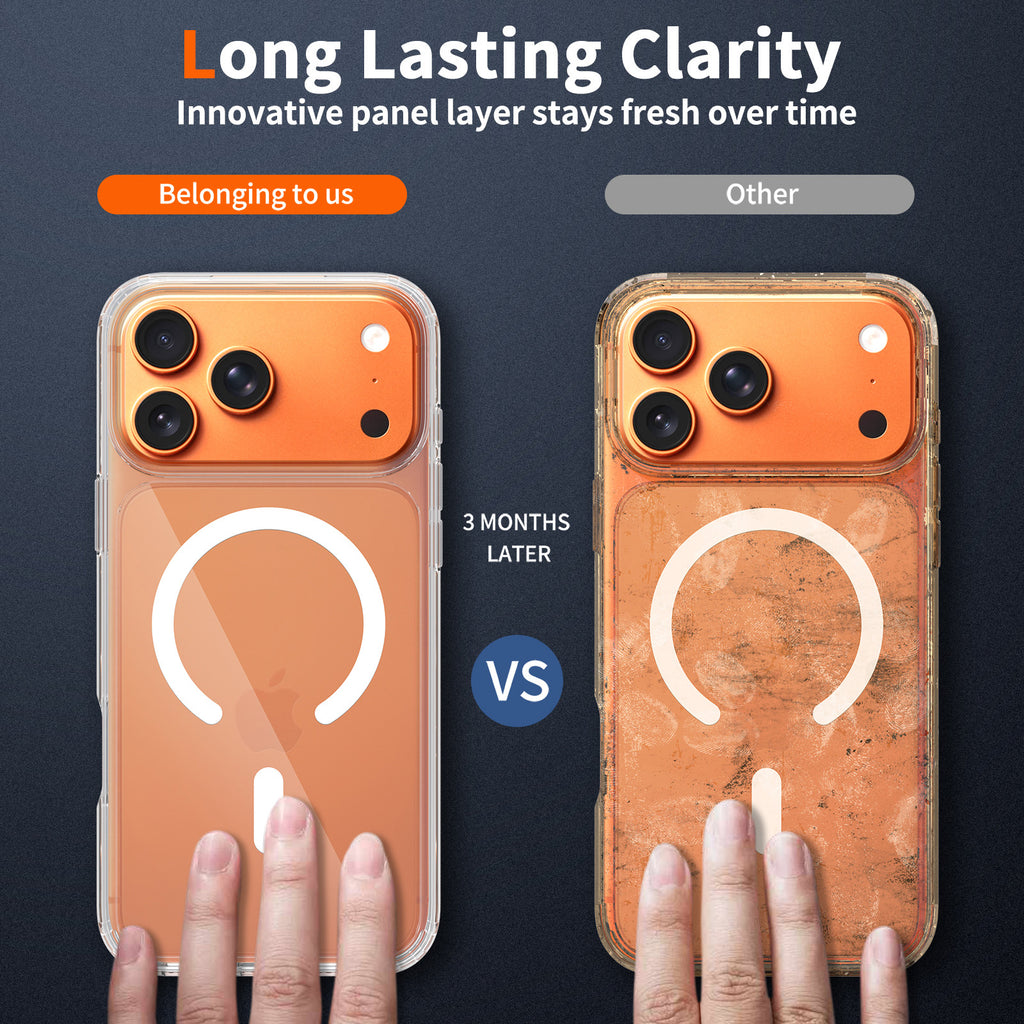iPhone 17 Pro Max 1.5mm Anti-Scratch Clear Magnetic Case