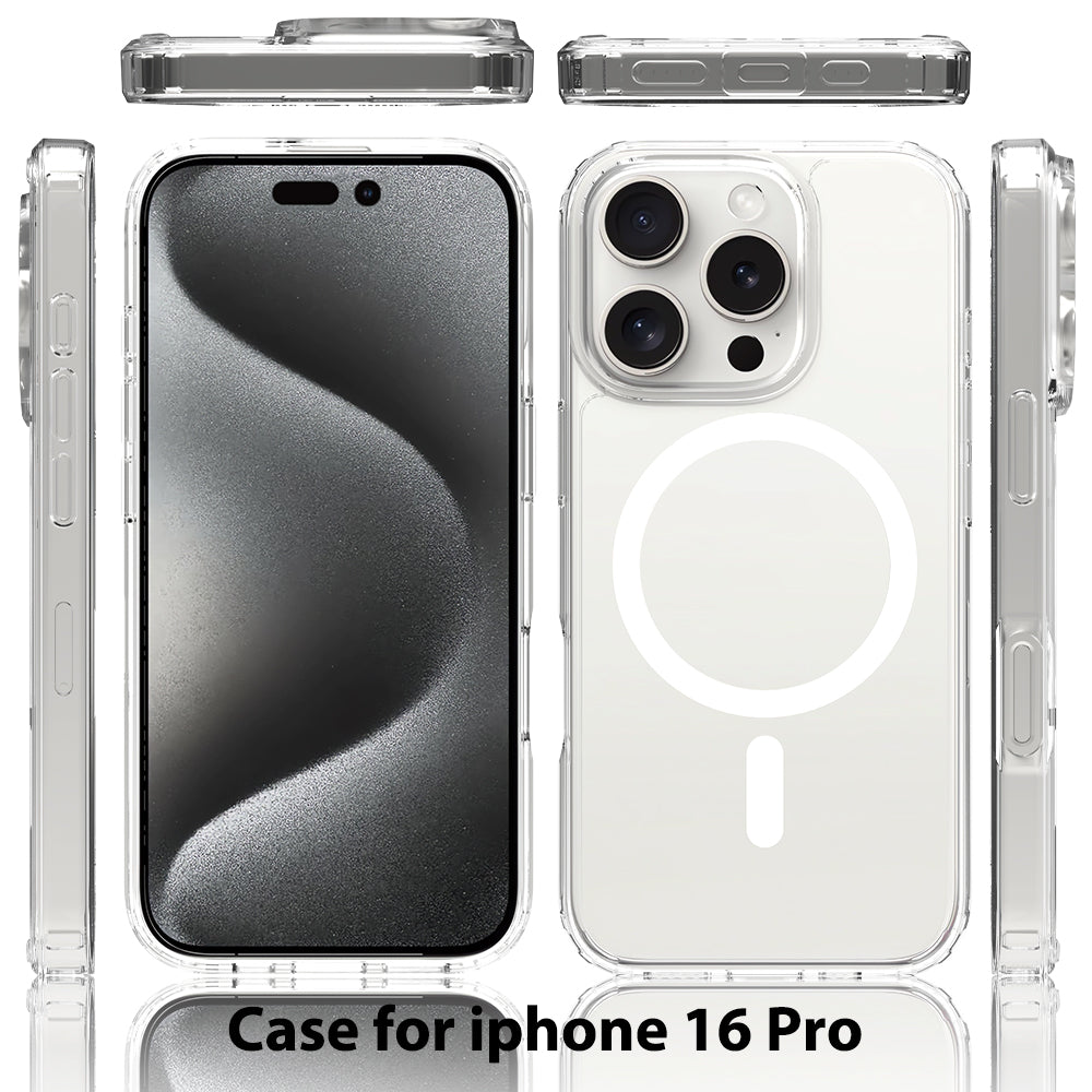 iPhone 16 Pro 1.5mm Anti-Scratch Clear Magnetic Case
