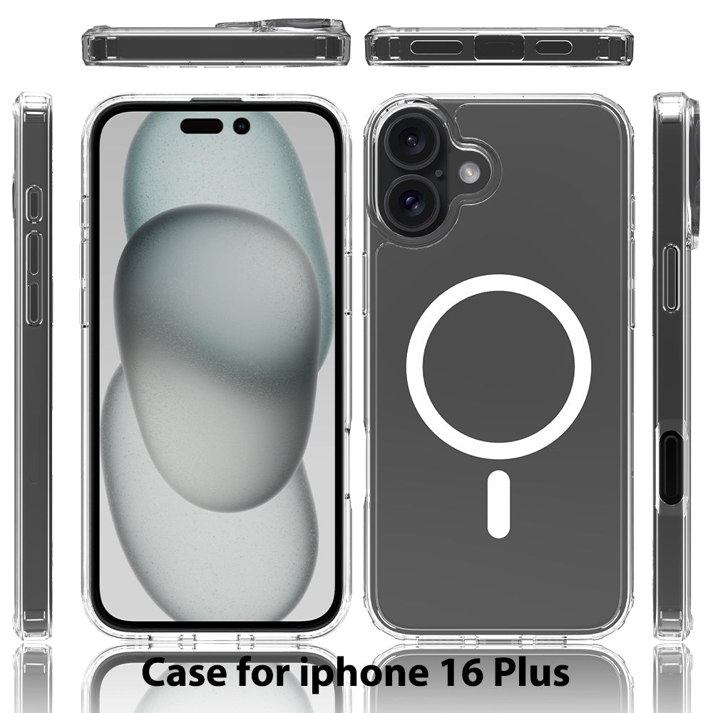 iPhone 16 Plus 1.5mm Anti-Scratch Clear Magnetic Case