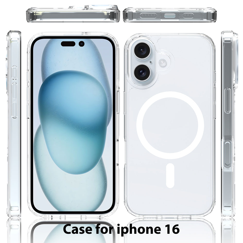 iPhone 16 1.5mm Anti-Scratch Clear Magnetic Case