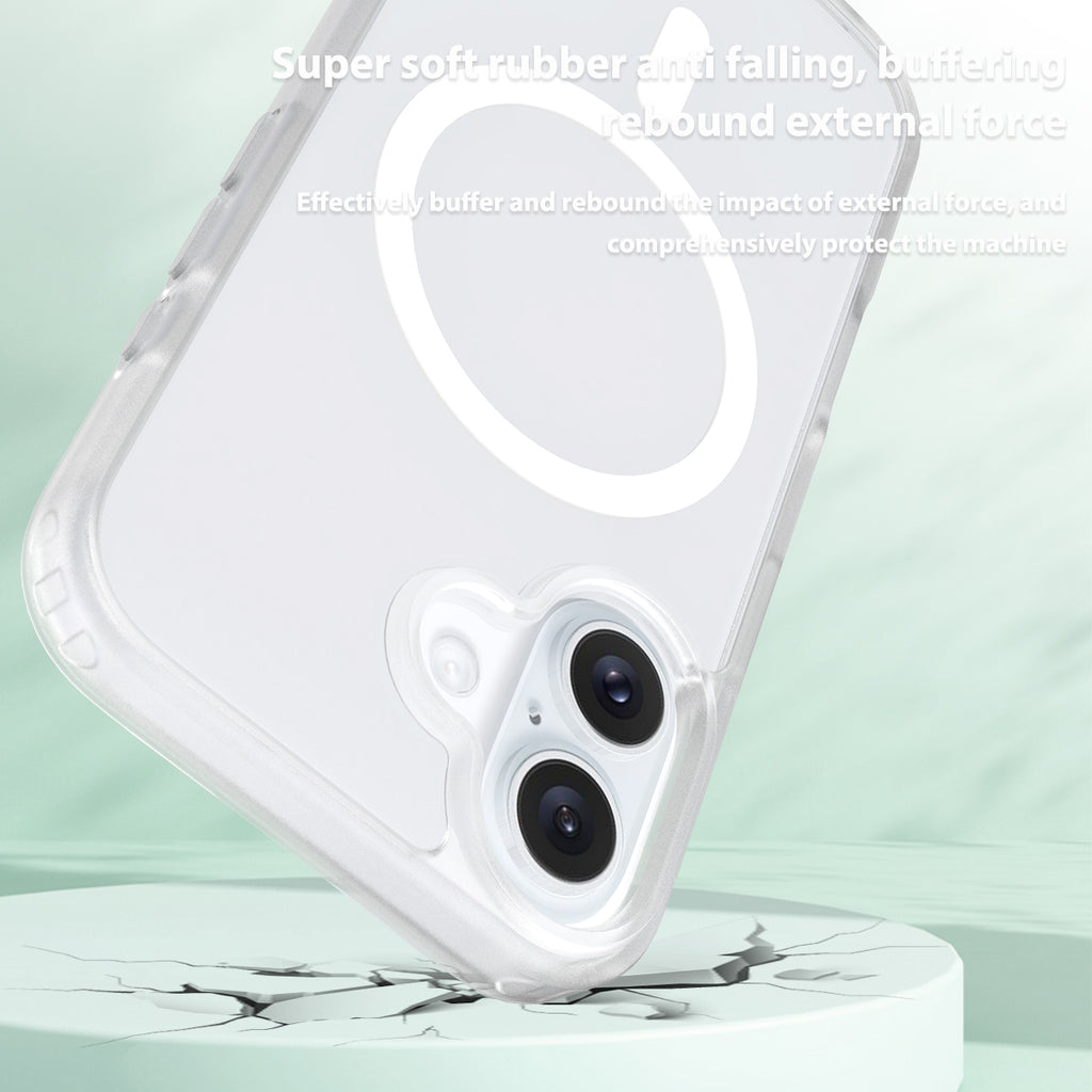 iPhone 16 Matte Frosted Translucent Magnetic Case