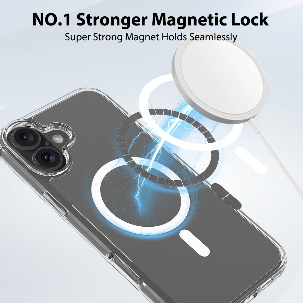 iPhone 16 Plus 1.5mm Anti-Scratch Clear Magnetic Case