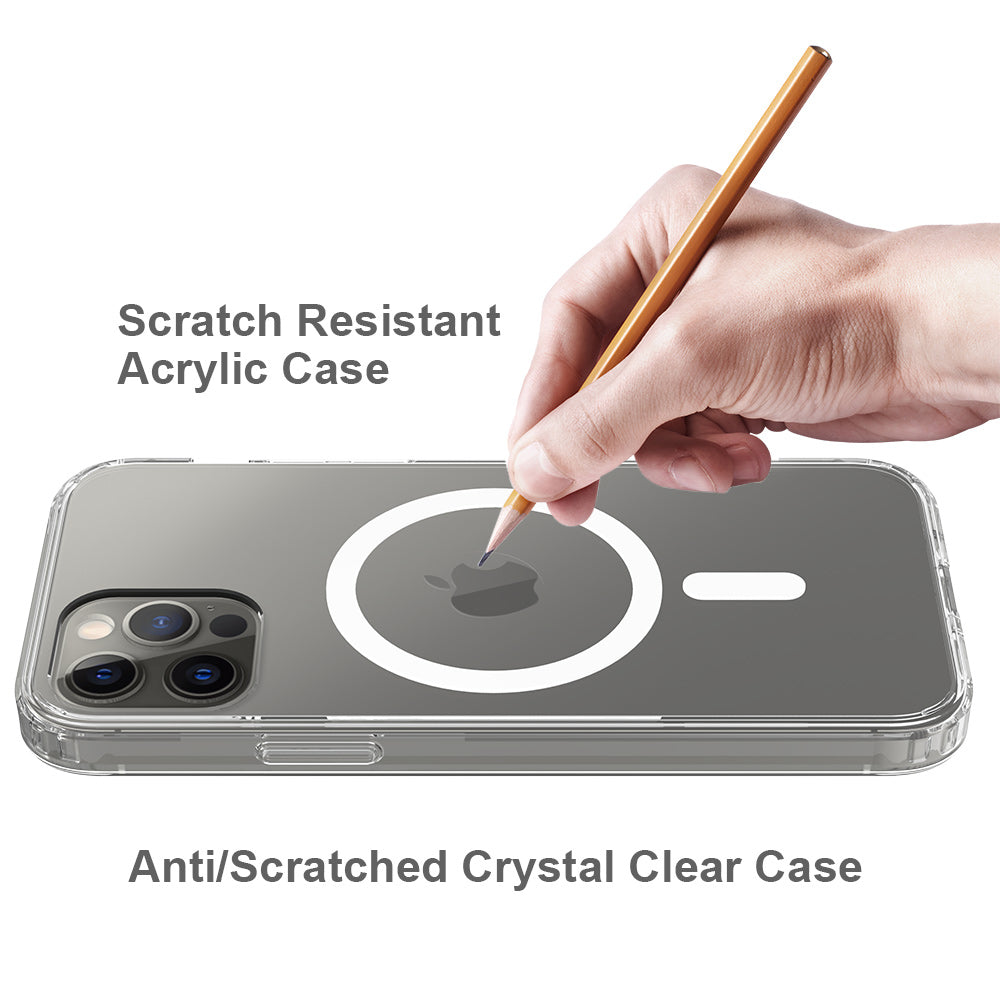 iPhone 12/12 Pro 1.5mm Anti-Scratch Clear Magnetic Case