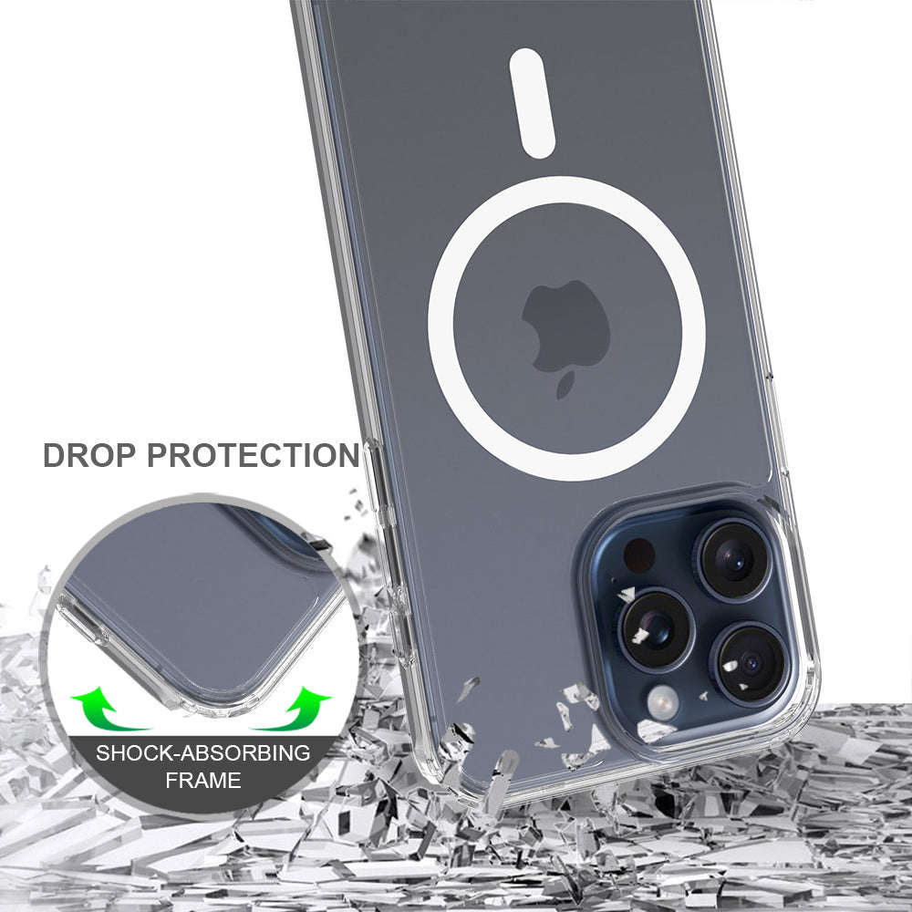 iPhone 15 Pro Max 1.5mm Anti-Scratch Clear Magnetic Case