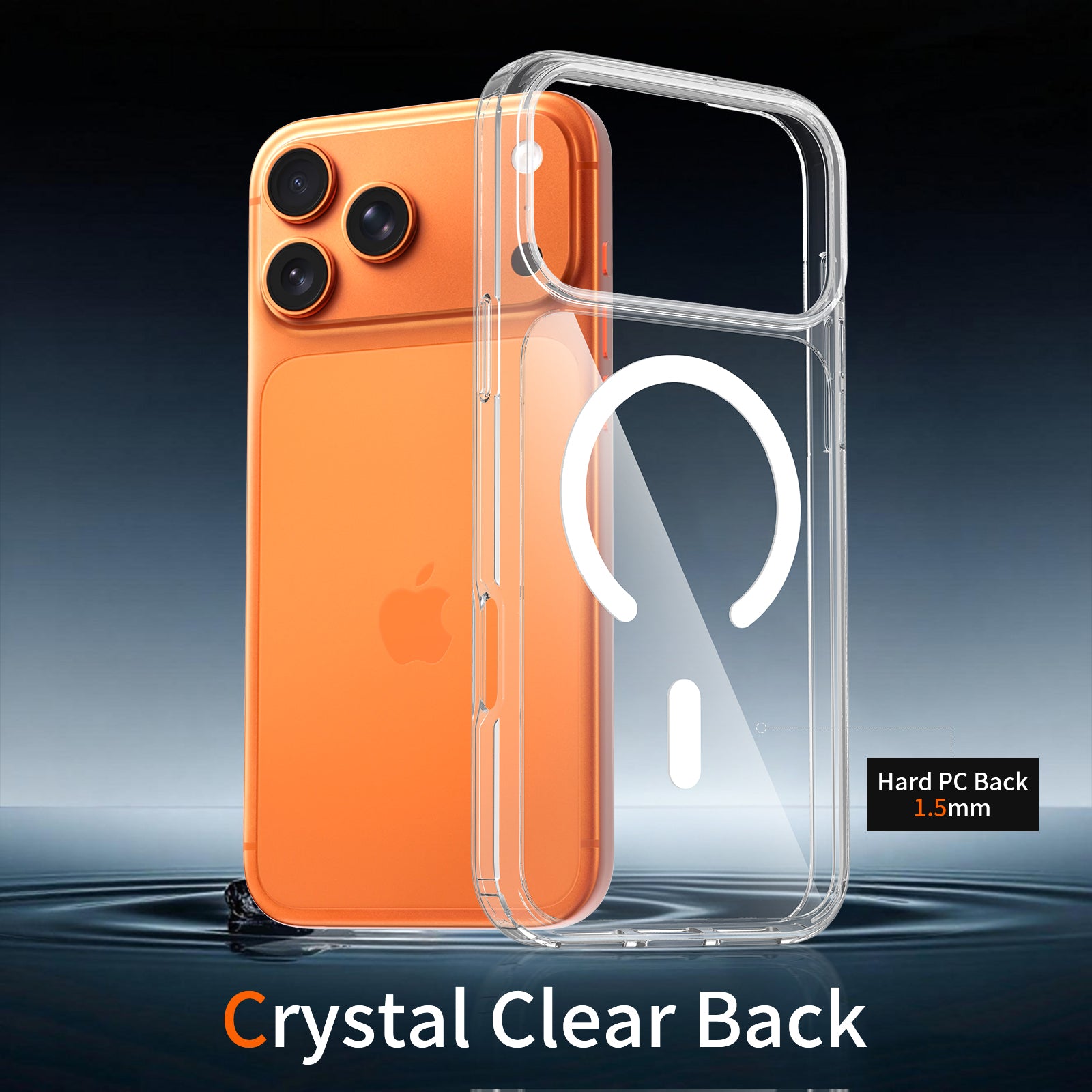 iPhone 17 Pro Max 1.5mm Anti-Scratch Clear Magnetic Case