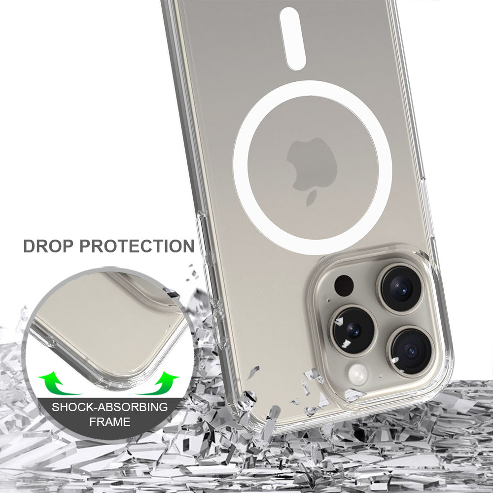 iPhone 15 Pro 1.5mm Anti-Scratch Clear Magnetic Case
