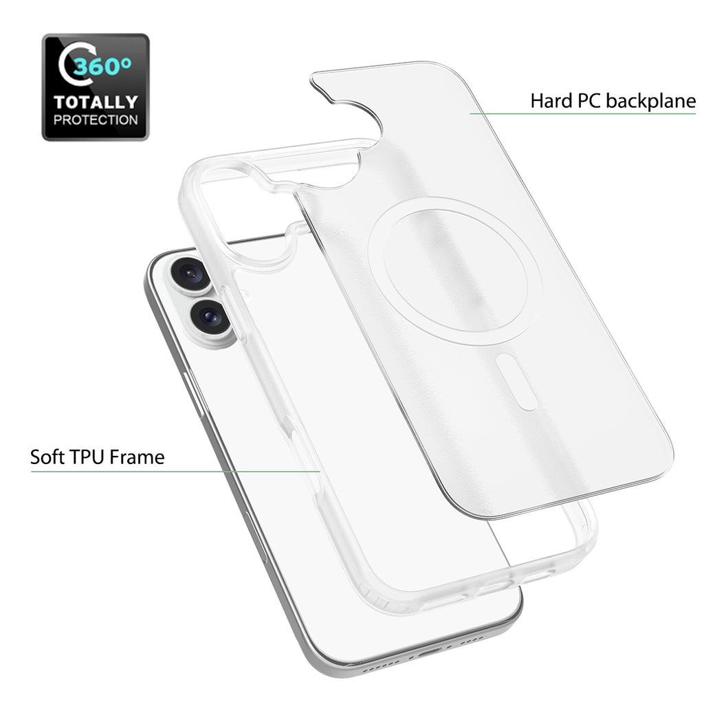 iPhone 16 Plus Matte Frosted Translucent Magnetic Case