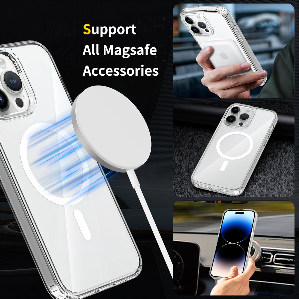 iPhone 14 Pro Max 1.5mm Anti-Scratch Clear Magnetic Case
