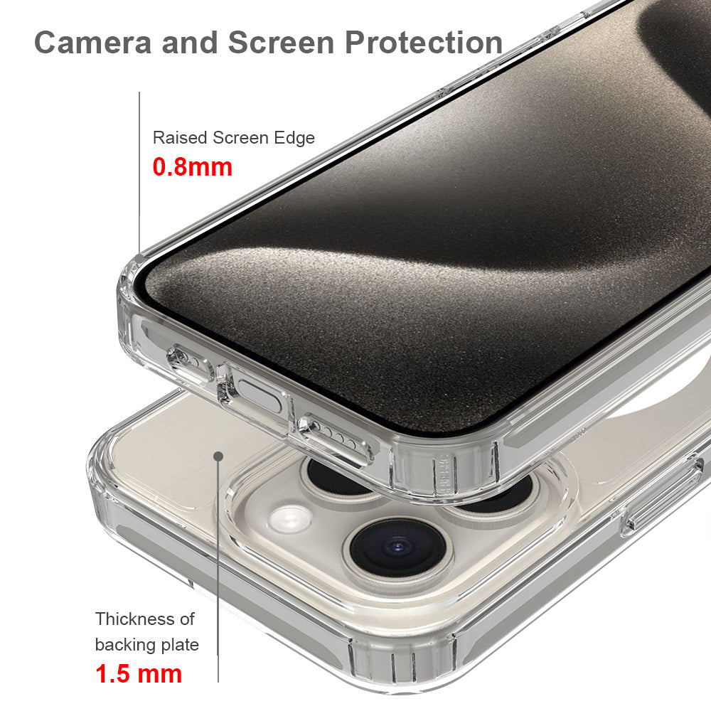 iPhone 15 Pro 1.5mm Anti-Scratch Clear Magnetic Case