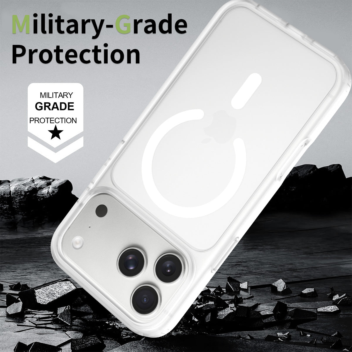 iPhone 17 Pro Max Matte Frosted Translucent Magnetic Case