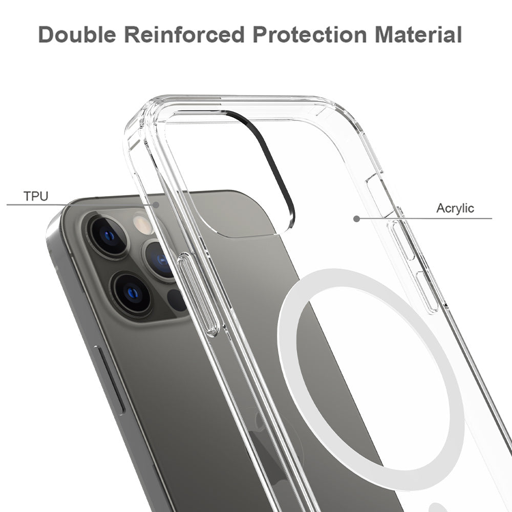 iPhone 12/12 Pro 1.5mm Anti-Scratch Clear Magnetic Case