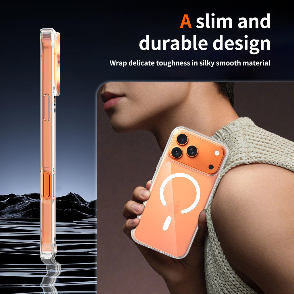 iPhone 17 Pro Max 1.5mm Anti-Scratch Clear Magnetic Case