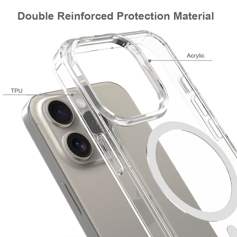 iPhone 15 Pro 1.5mm Anti-Scratch Clear Magnetic Case