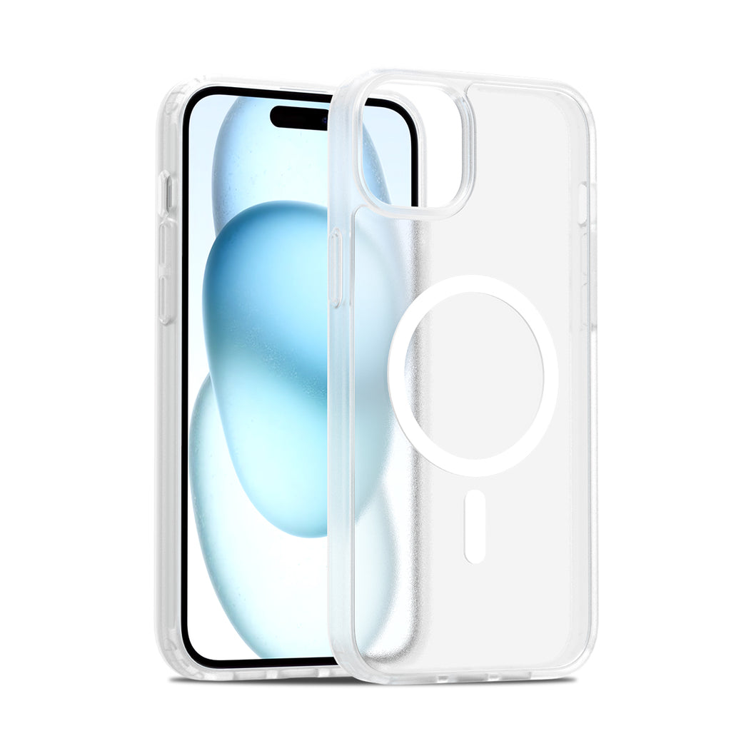 iPhone 14 Plus / 15 Plus Matte Frosted Translucent Magnetic Case