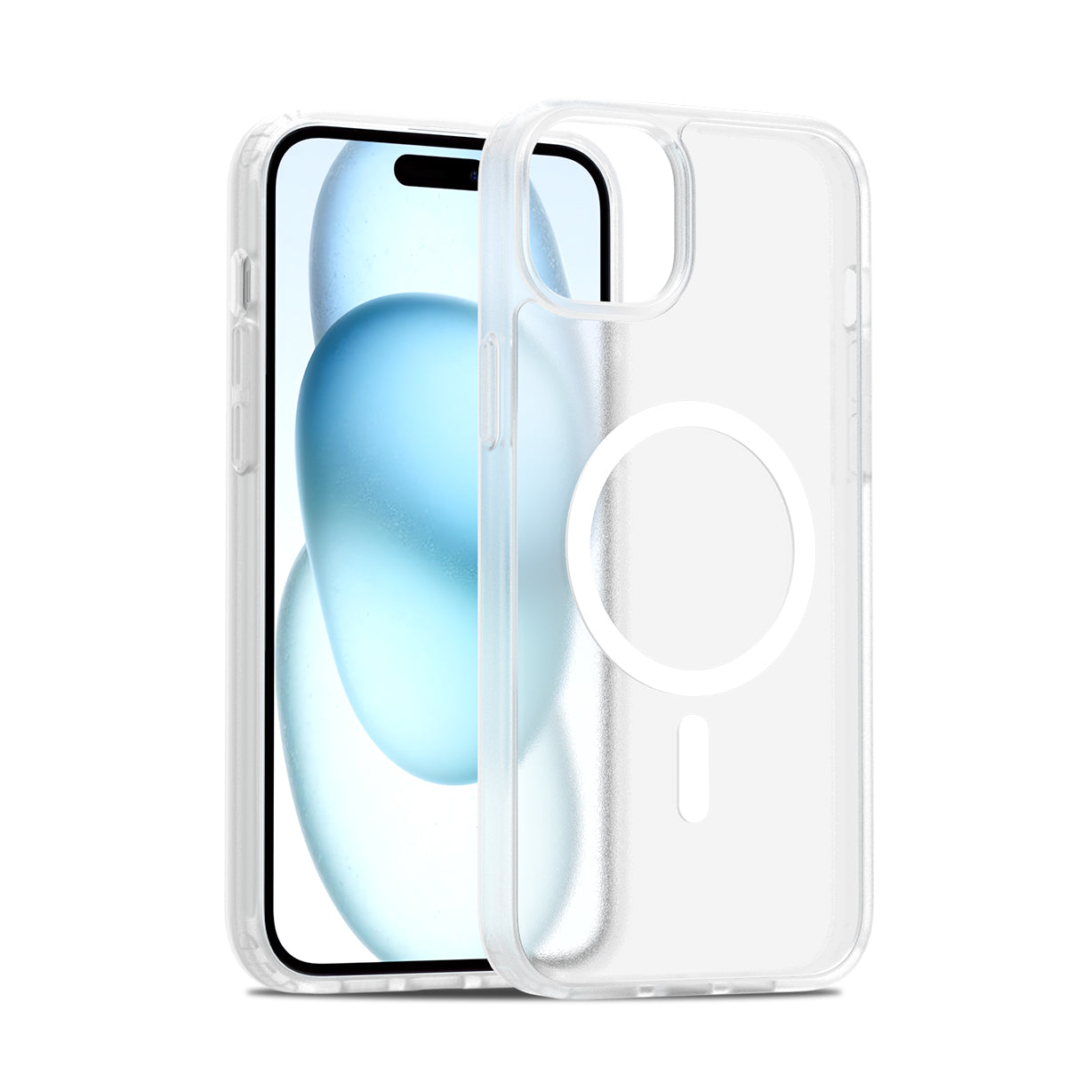 iPhone 14 Plus / 15 Plus Matte Frosted Translucent Magnetic Case