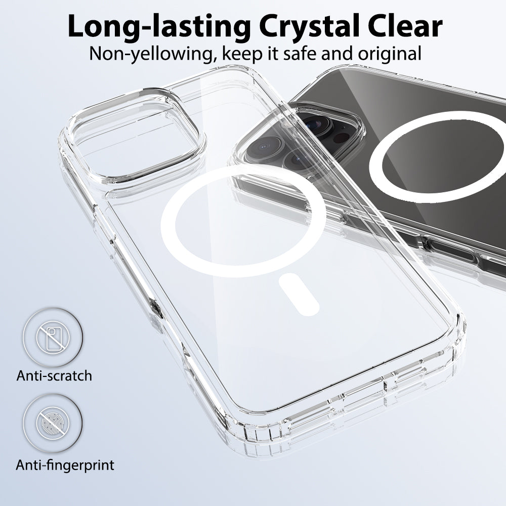iPhone 16 Pro Max 1.5mm Anti-Scratch Clear Magnetic Case