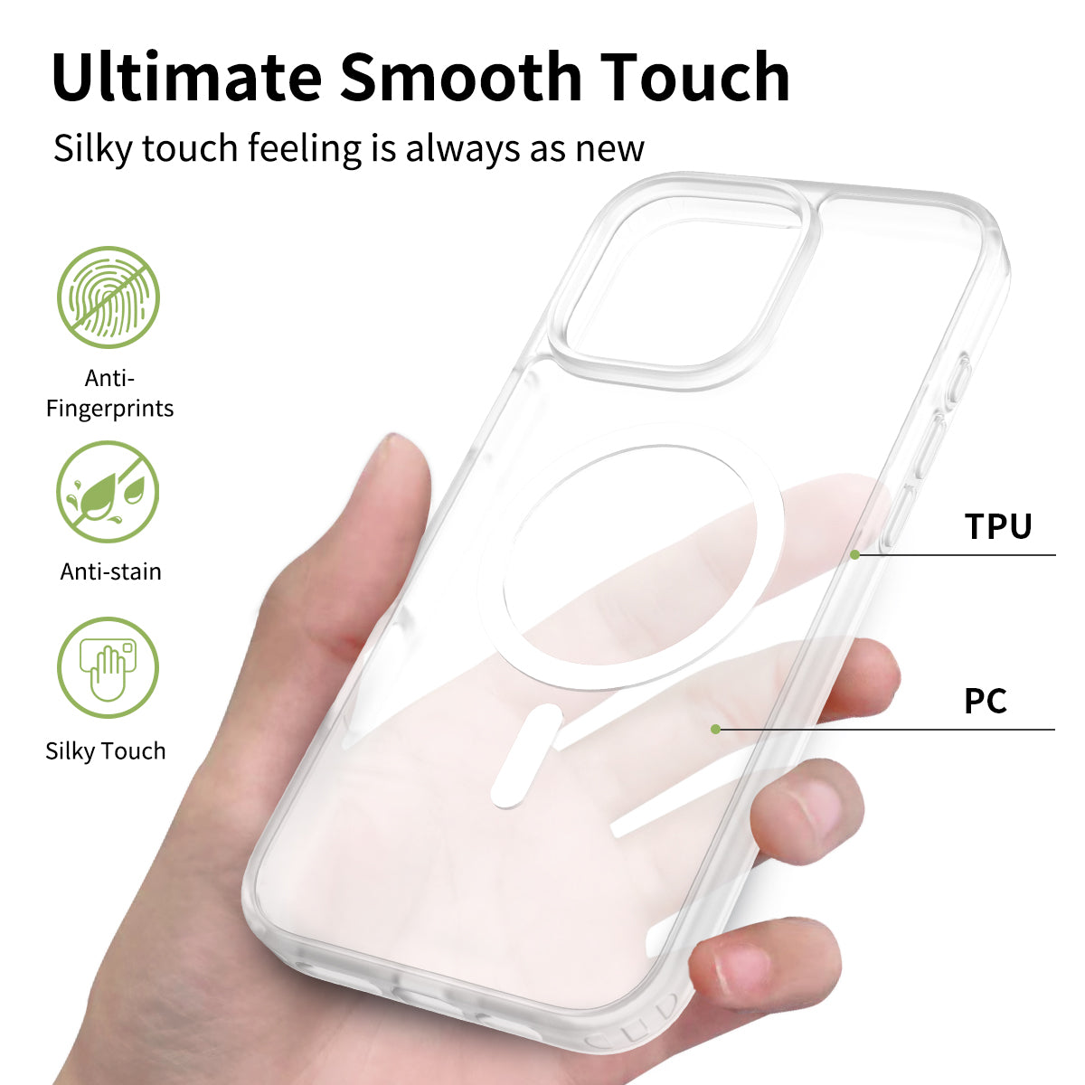 iPhone 16 Pro Max Matte Frosted Translucent Magnetic Case