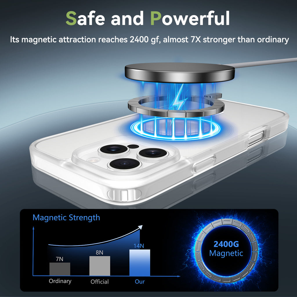 iPhone 16 Pro Max Matte Frosted Translucent Magnetic Case