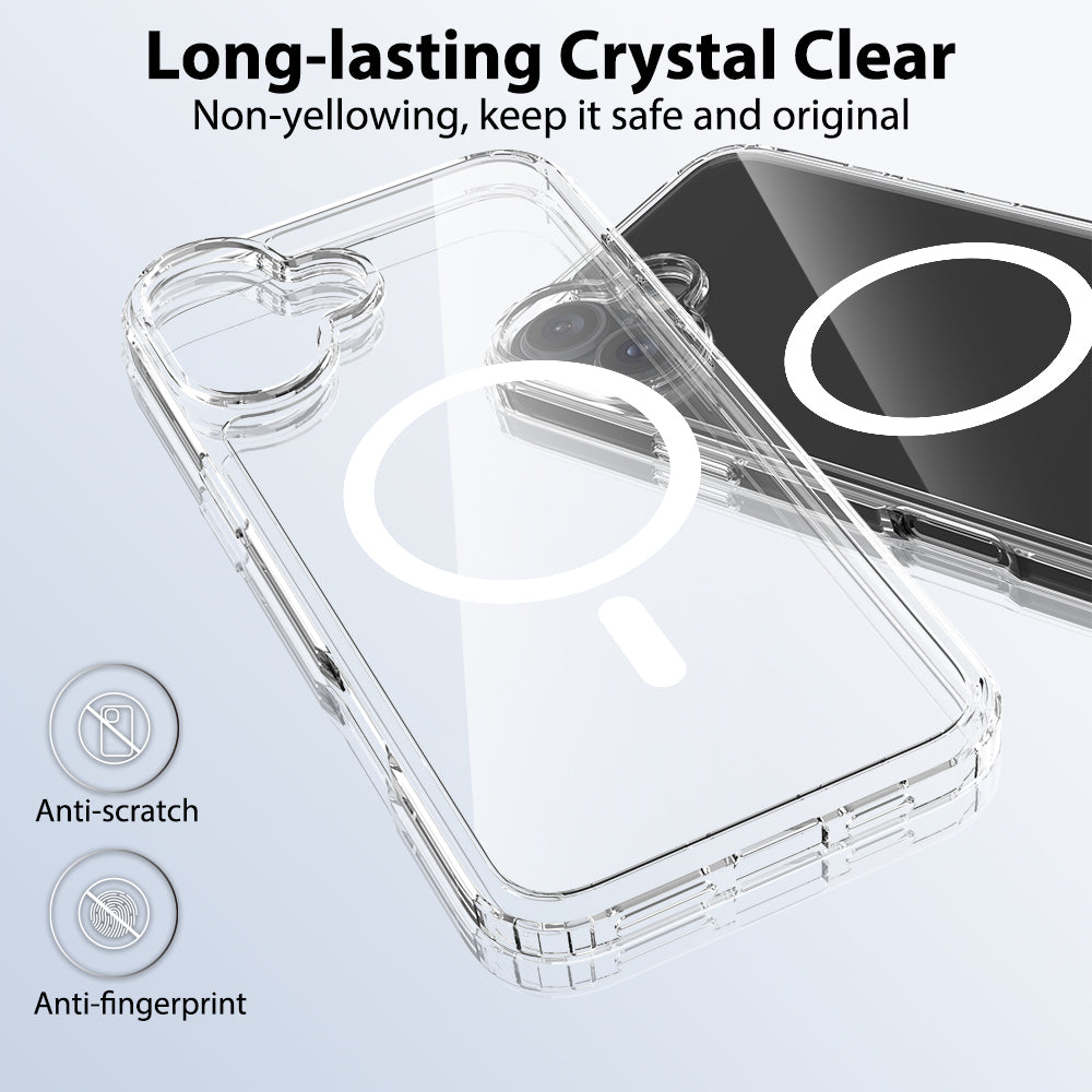 iPhone 16 Plus 1.5mm Anti-Scratch Clear Magnetic Case