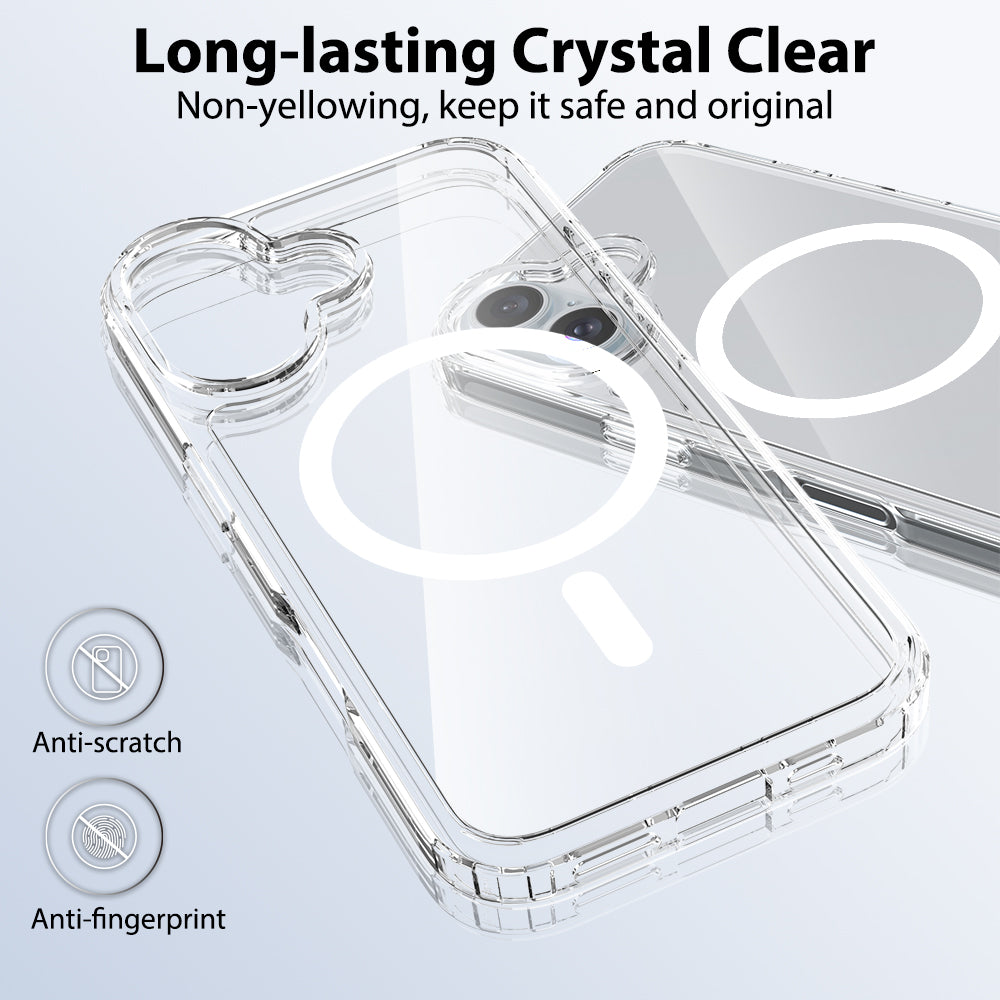 iPhone 16 1.5mm Anti-Scratch Clear Magnetic Case