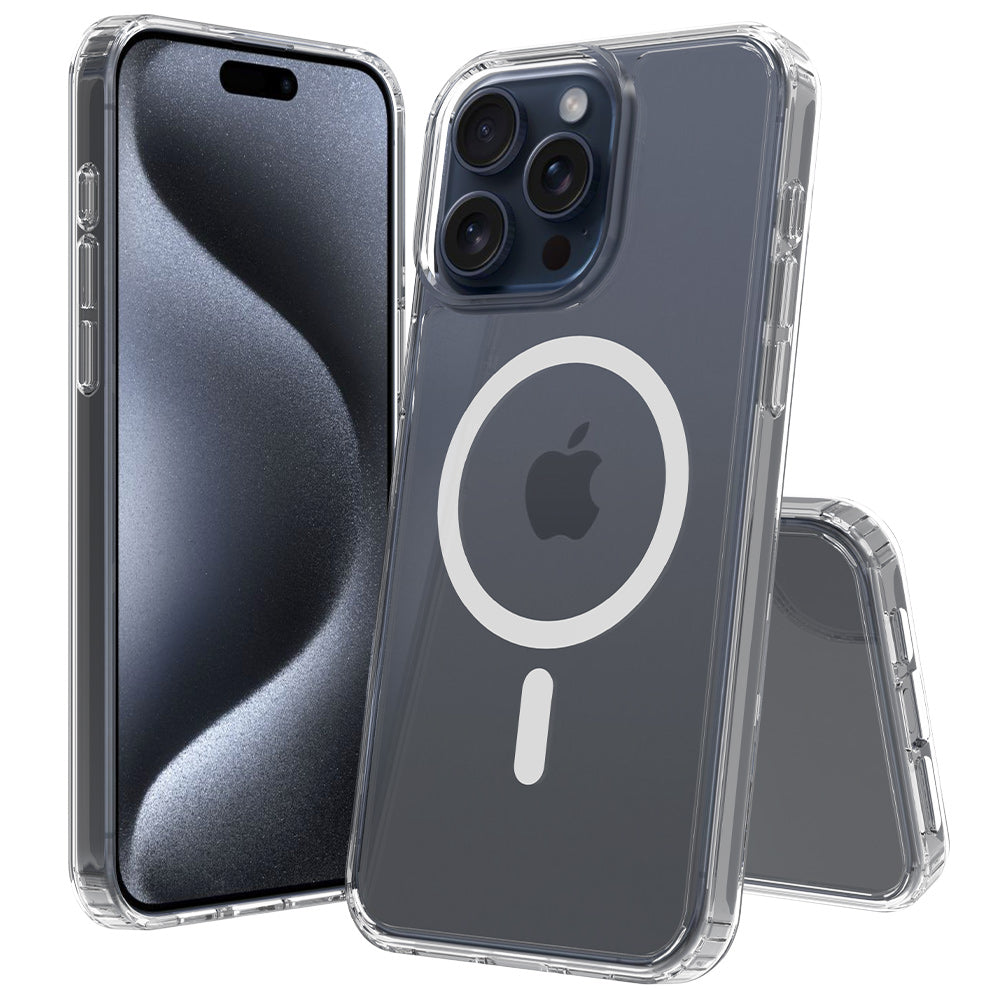 iPhone 15 Pro Max 1.5mm Anti-Scratch Clear Magnetic Case