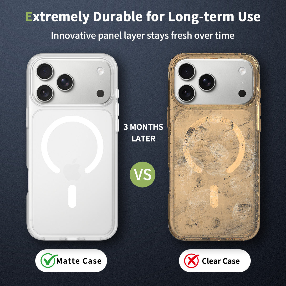 iPhone 17 Pro Max Matte Frosted Translucent Magnetic Case