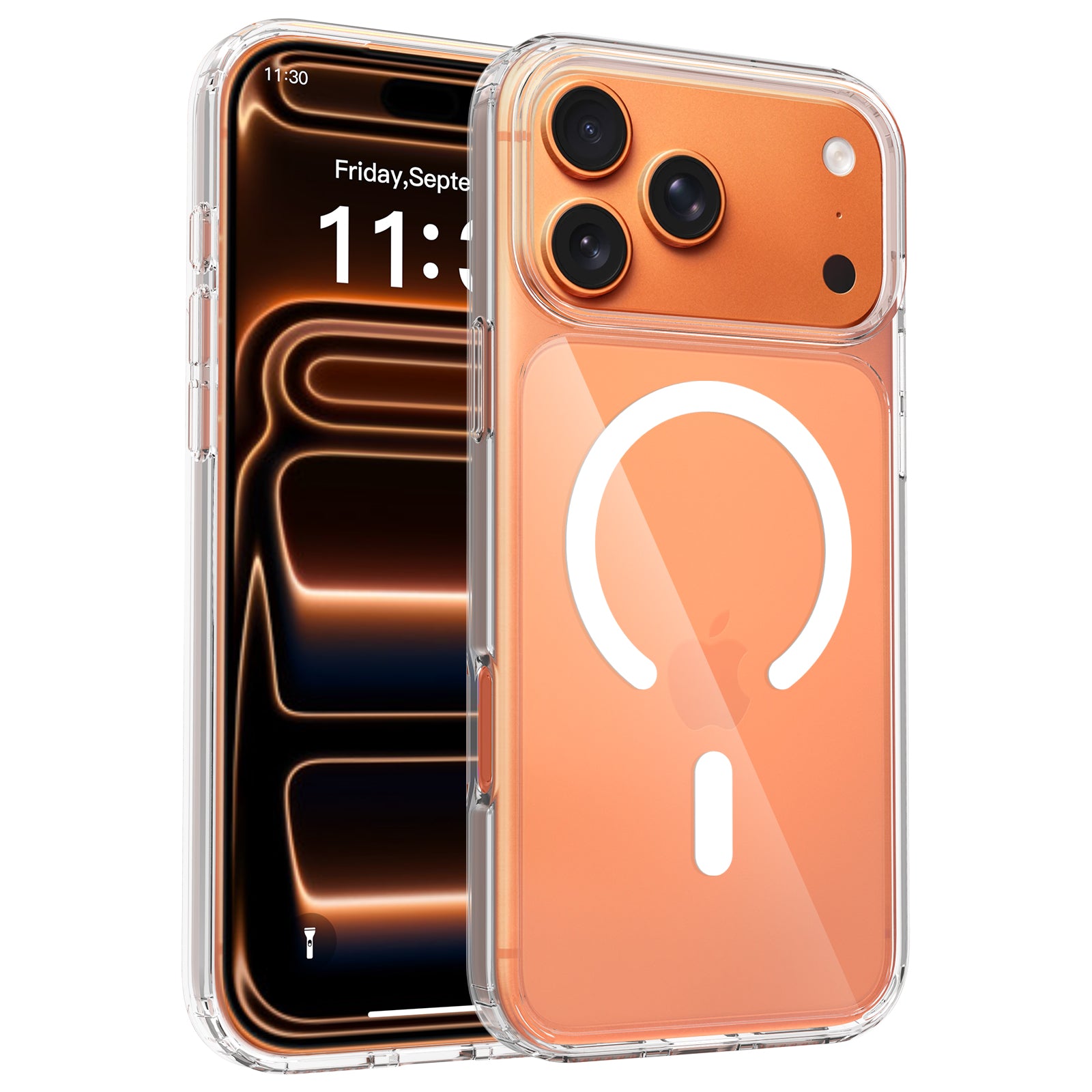 iPhone 17 Pro Max 1.5mm Anti-Scratch Clear Magnetic Case