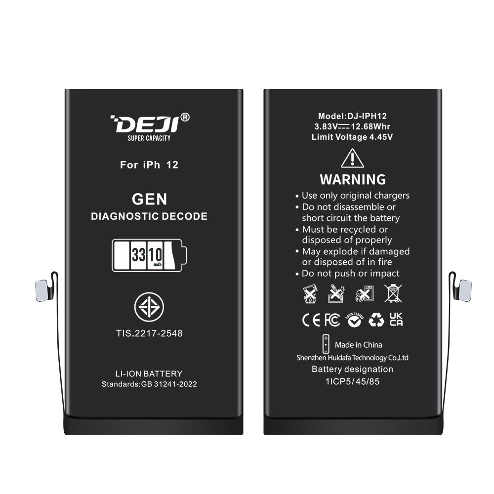 DEJI Genuine Diagnostic-Compatible Super-Capacity Battery for iPhone 12 / 12 Pro