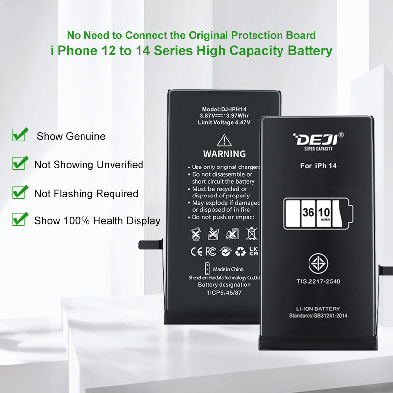 DEJI Genuine Diagnostic-Compatible Super-Capacity Battery for iPhone 14