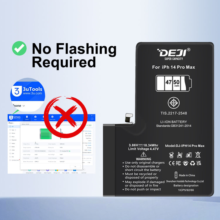 DEJI Genuine Diagnostic-Compatible Super-Capacity Battery for iPhone 14 Pro Max