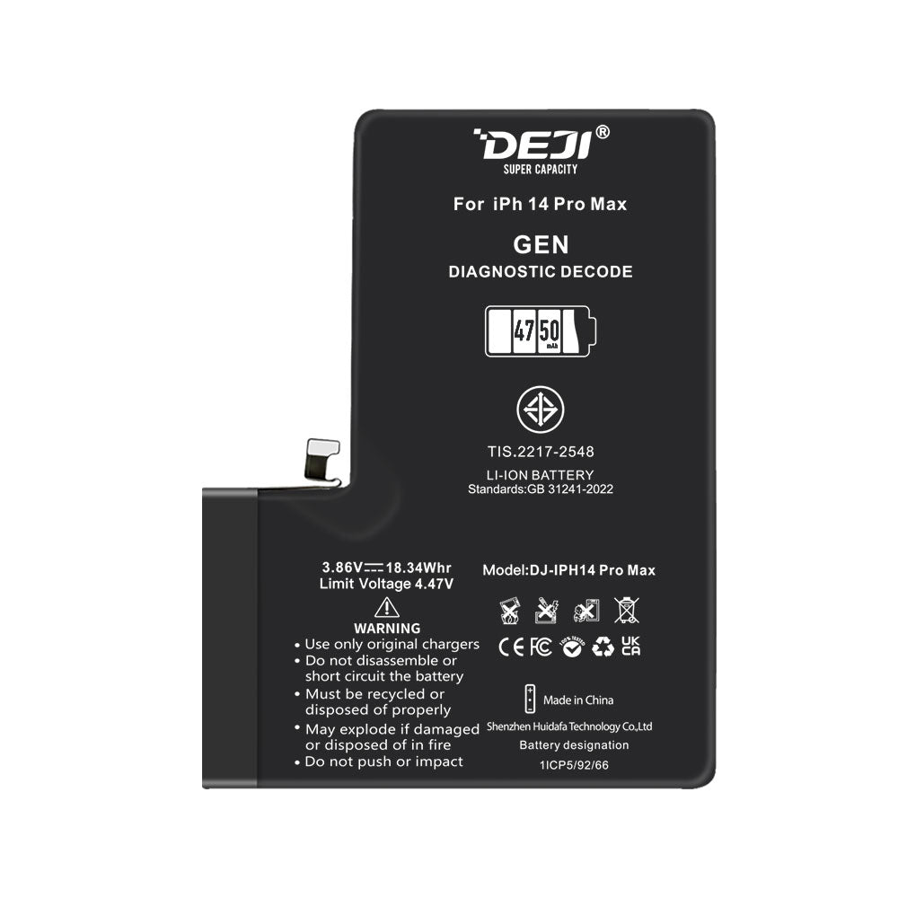 DEJI Genuine Diagnostic-Compatible Super-Capacity Battery for iPhone 14 Pro Max
