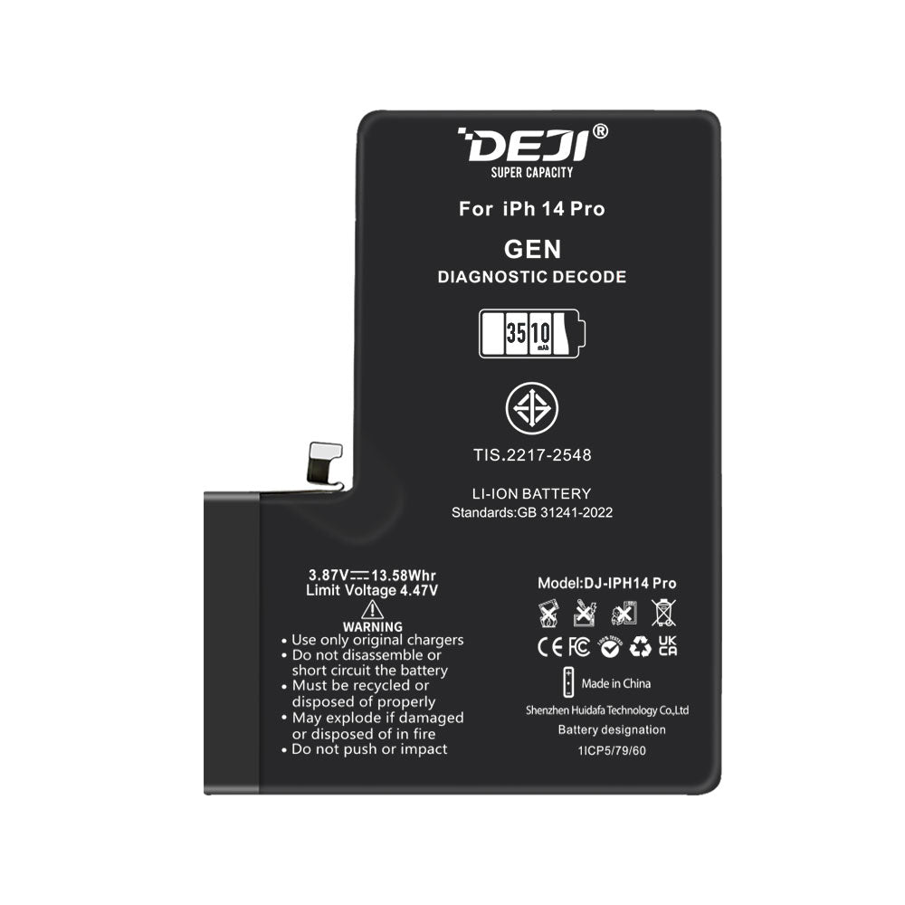 DEJI 3510mAh Diagnostic Battery for iPhone 14 Pro - Show Genuine