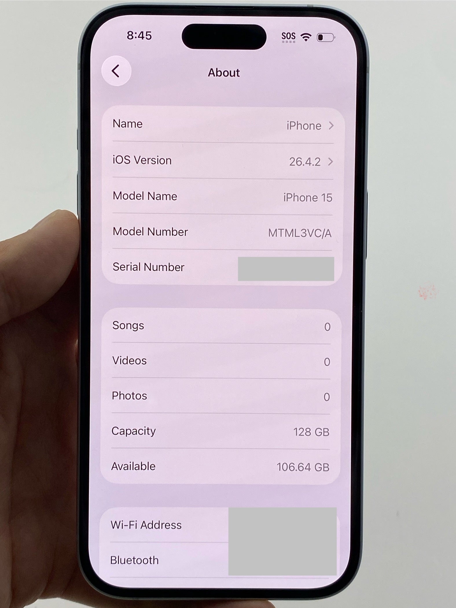 iPhone 15 128GB – Blue (Absolutely Mint 10/10 Condition)