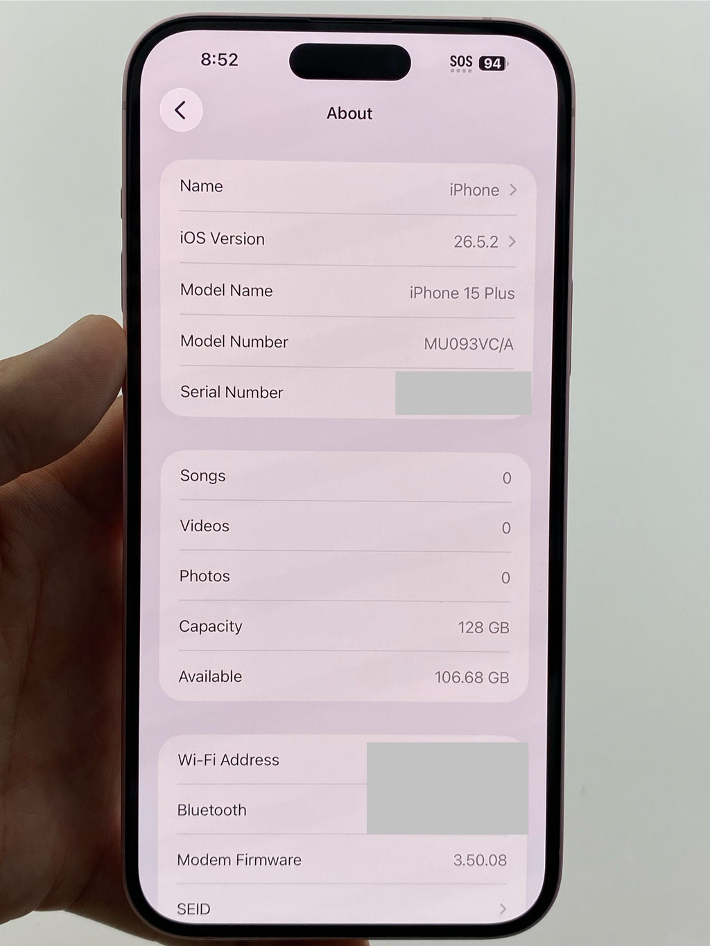 iPhone 15 Plus 128GB – Pink (Absolutely Mint Condition)