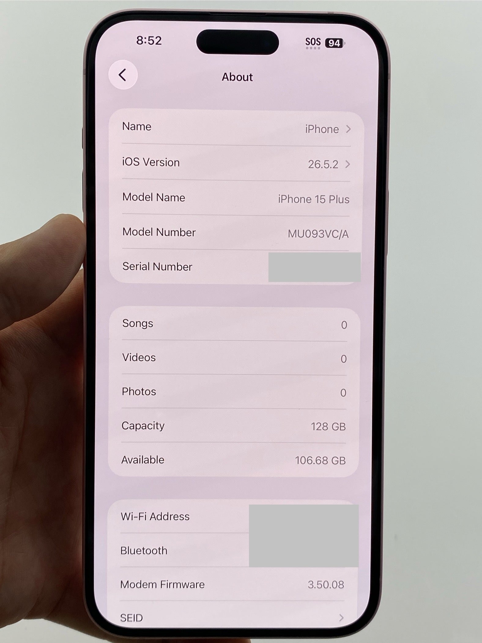 iPhone 15 Plus 128GB – Pink (Absolutely Mint Condition)